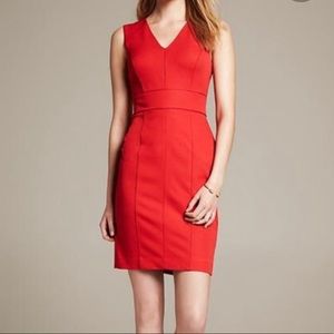 Banana Republic Sloan Red Sheath Dress
